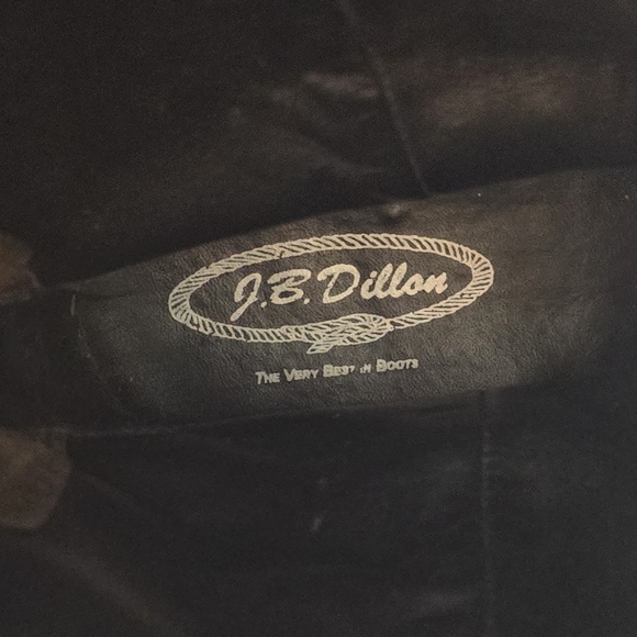 J.B. DILLION WOMENS WESTERN BOOT SIZE 9 DARK BROWN DISTRESSED ROUND TOE WOMENS - Picture 13 of 13